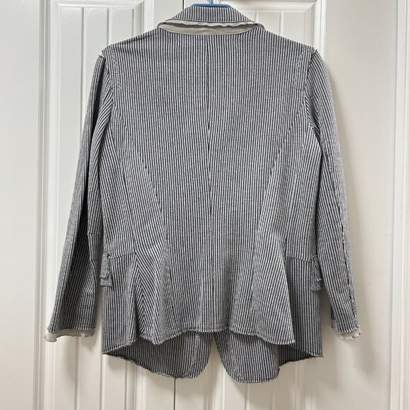 Marithe Francois Girbaud Designer Striped Blazer - Size US 7 - Picture 2 of 11